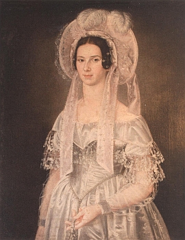 Johanna (1814-1841), manželka Ferdinanda Franze Josefa Abele (1792-1853), pochovaná do hrobky v Hůrce spolu s ním