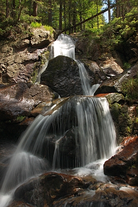 Vodopády "Rieslochfälle" na novějších snímcích
