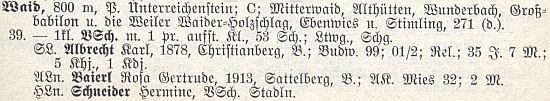 V soupisu německého učitelstva z roku 1933 (zkratka SL znamená "Schulleiter")