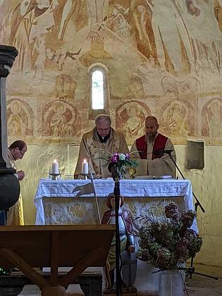 Jeho fotografie z česko-německé poutní mše na Mouřenci 21. září 2019