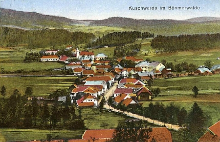 Strážný na Wolfově pohlednici z doby jejího narození