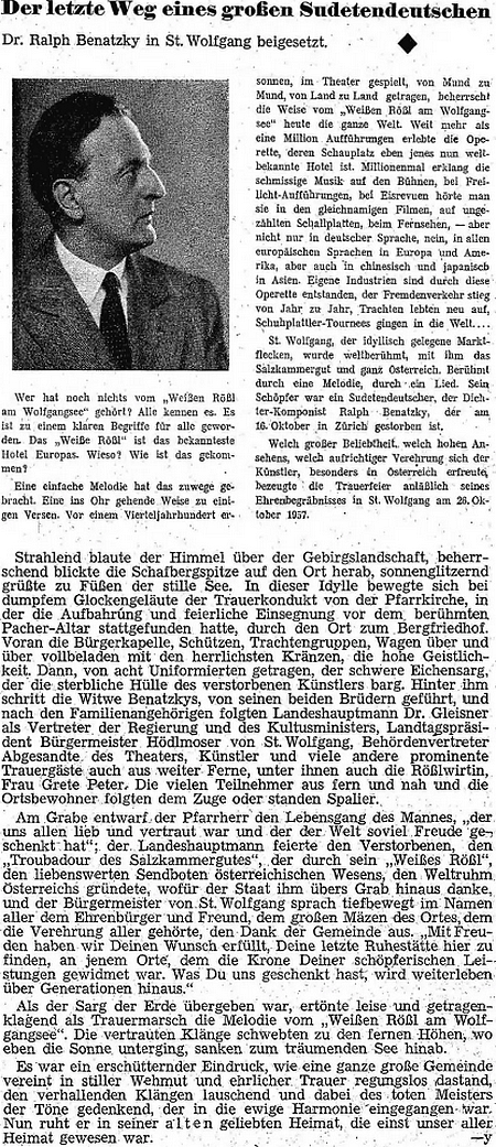 O bratrově pohřbu na stránkách krajanského časopisu