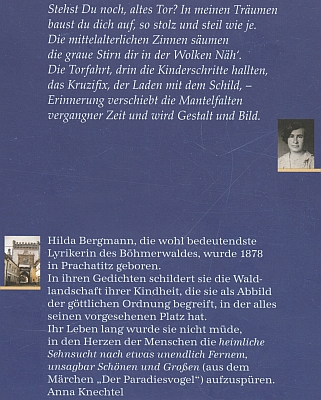 Obálka (2007) výboru z jejího díla (Böhmerwaldheimatkreis Prachatitz, Lehrberg) s úvodní statí Anny Knechtelové
