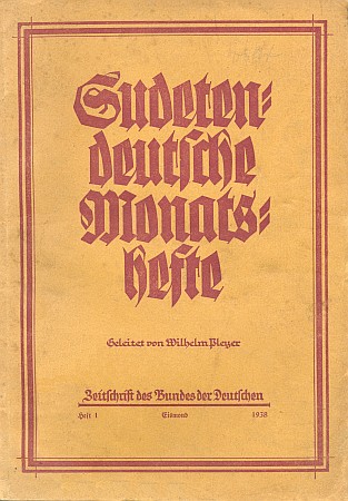 V tomto lednovém čísle časopisu, který řídil Wilhelm Pleyer, vyšla ještě roku 1938 její próza o Třech králích na Šumavě