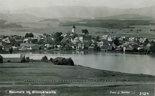 Všeruby na pohlednici Josefa Seidela