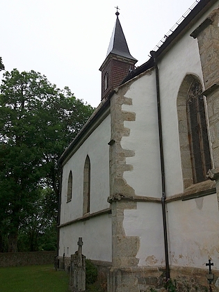 Opravený kostel ve Svatém Tomáši