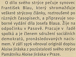 Odstavec o něm z článku Hynka Pulánka ve sborníku "Z Chodského hradu", který vydalo Muzeum Chodska v Domažlicích roku 1988