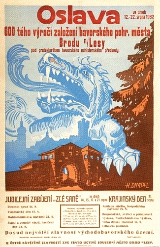 Český plakát na furthský "Drachenstich"