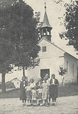 Kaple v Schneiderhofu na snímku z roku 1938