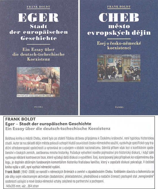 Německé (2011) a české (2010) vydání jeho knihy o městě, kde se rozhodl být pochován,
v nabídce nakladatelství Paseka