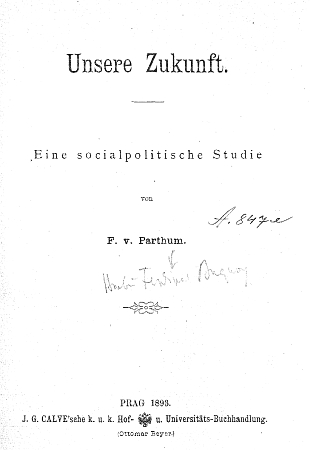Titulní list jeho práce (1893)
