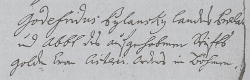 Jeho podpis na dopisu císaři Josefu II. ze 7. prosince 1785