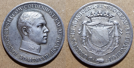 Stříbrná pamětní medaile k rozšíření titulu z roku 1917