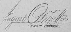 Jeho podpis na archu sčítání lidu z roku 1921