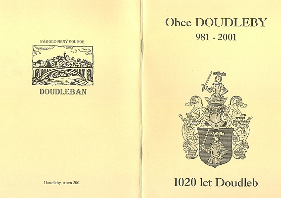 Obálka (2001) publikace i s kapitolou o jeho rodu, kterou vydala obec Doudleby