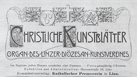 Záhlaví časopisu "Christliche Kunstblätter"