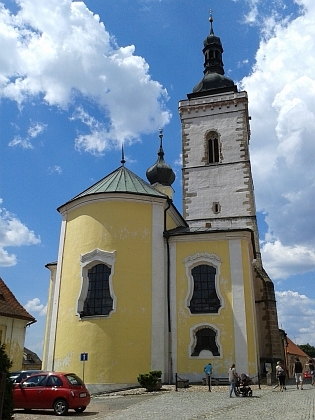 Kostel Všech svatých ve Stříbře, kde byl pokřtěn