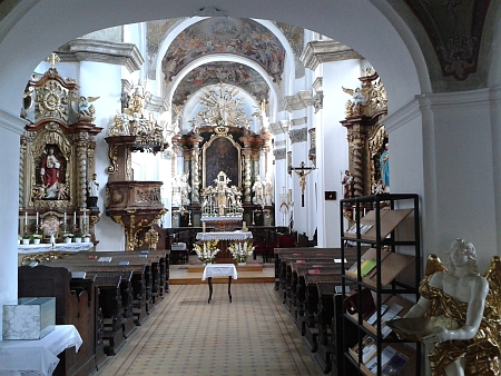Kostel Všech svatých ve Stříbře, kde byl pokřtěn
