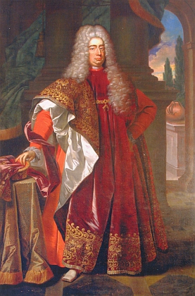 Kníže Adam František ze Schwarzenberga (1680-1732), jemuž byl Drescherův dopis adresován, a jeho žena Eleonora Amalie, roz. z Lobkowicz (1682-1741)