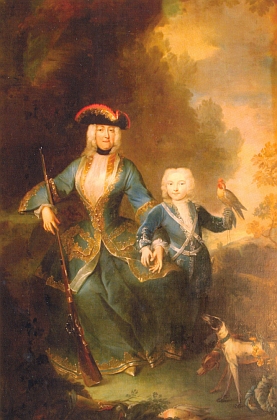 Kníže Adam František ze Schwarzenberga (1680-1732), jemuž byl Drescherův dopis adresován, a jeho žena Eleonora Amalie, roz. z Lobkowicz (1682-1741)