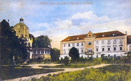 Bystřice nad Úhlavou - zámek Hohenzollernů, pohlednice