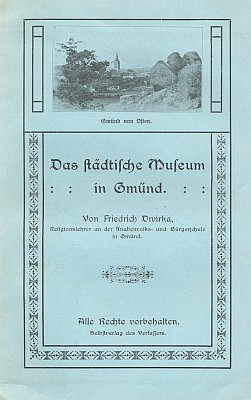 Obálky čtyř jeho knižních prací o Gmündu