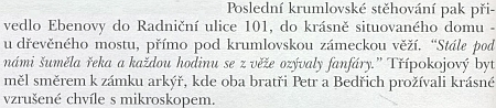 O poslední českokrumlovské adrese bratří Ebenů