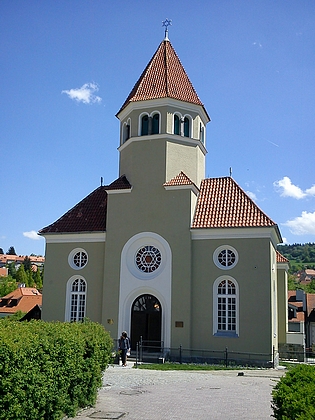 Opravená synagoga v Českém Krumlově