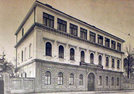 Budova gymnázia v Brně v době jeho působení