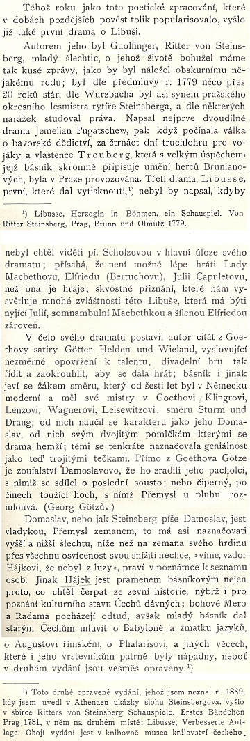 Začátek pasáže o Guolfingerovi a jeho dramatu "Libusse" (1779) v proslulé práci Arnošta Krause prozrazuje, že údaje o dramatikově životě jsou spíše vzácné