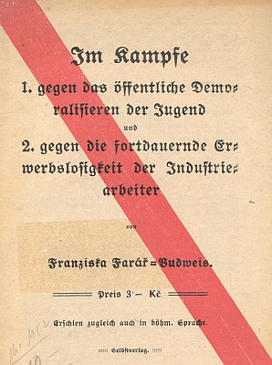 Obálka její brožury (1923?) ...