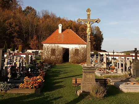 Hřbitov v Brloze, kde býval jeho hrob