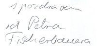 Obálka (2010) jeho obrazového alba k osobnosti Fritze Löhnera-Bedy, libretisty Lehárových operet, rodáka z Ústí nad Orlicí a jedné z osvětimských obětí nacistického holocaustu, s autorským věnováním