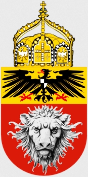 Znak a vlajka Německé východní Afriky, která ovšem byla už za první světové války obsazena vojsky Trojdohody