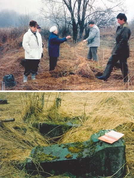 Procházka místy někdejšího hřbitova v Jablonci s důstojníkem tehdy ještě československé armády v dubnu roku 1992