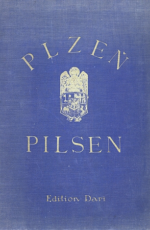Vazba a titulní list reprezentační dvojjazyčné publikace o její rodné Plzni v ediční řadě "Výstavba a národní hospodářství evropských měst", vydané plzeňskou městskou radou, vytištěné však roku 1929 v Berlíně
