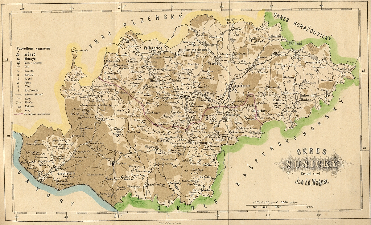 Cenná mapa z téže jeho knihy o Sušici