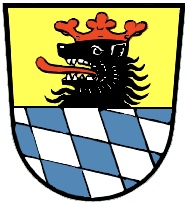 Znak bavorského města Schrobenhausen, ke kterému patří Hörzhausen, kde zemřel a je pochován