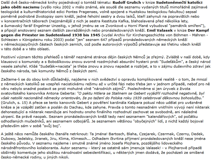 Text Martina C. Putny v časopise Souvislosti se týká i "svatovítského kanovníka Antona Geberta"