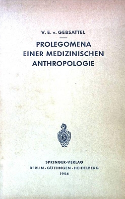 Obálka (1954) jeho knihy vybraných textů o medicínské antropologii z nakladatelství Springer Verlag