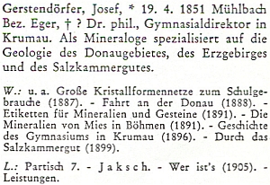 Jeho heslo bez data a místa úmrtí v Biografickém lexikonu pro dějiny českých zemí, který vydalo německy Collegium Carolinum v roce 1979