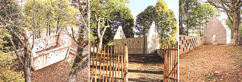 Takto vyřešil architekt Ivan Adam symbolický vstup do prostoru hřbitova v Prášilech