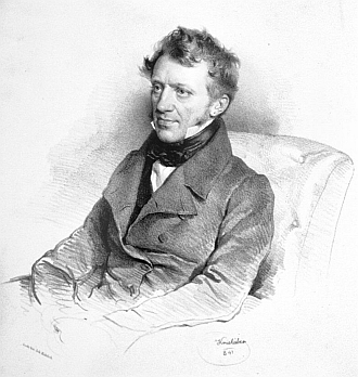 Na litografii Josefa Kriehubera (1800–1876) z roku 1841