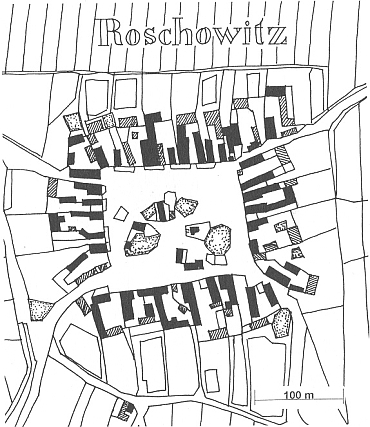 Radošovice na mapě stabilního katastru z roku 1827