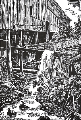 Jeho dřevoryt s názvem "Starý mlýn na Šumavě" ("Alte Mühle im Böhmerwald") ilustroval v v roce 2021 v krajanském časopise Leppovu báseň "Lojzův mlýn"