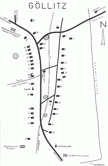 Plánek osady Jedlice