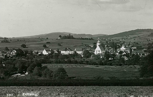 Cetviny na pohlednici Josefa Seidela