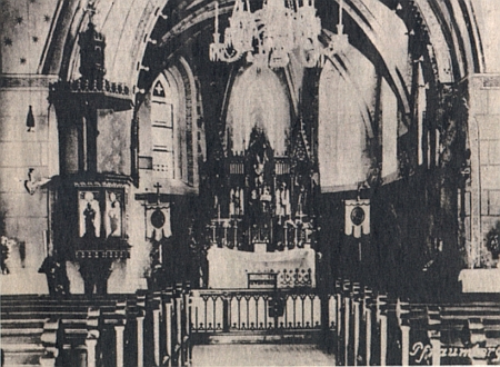 Původní a současný stav interiéru kostela
