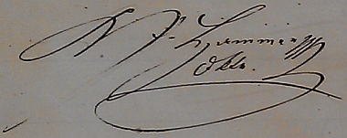 Jeho podpis v záznamech českobudějovického německého gymnázia
