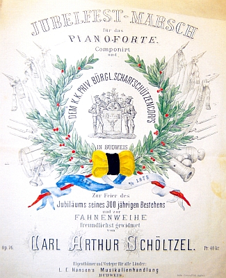 Obálka (1878) hudebniny, jejímž vlastníkem a vydavatelem "pro všechny země" byla firma Hansen